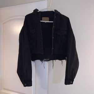 NWOT Cropped Denim Jacket